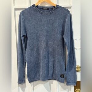 Scotch & Soda Textured Knit Sweater in Navy